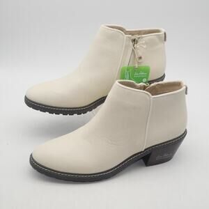 New Sam Edelman Pryce Women's 9 Ivory Bootie Boots Cream Off White